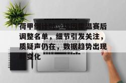 关于荷甲倒计时，埃因霍温赛后调整名单，细节引发关注，质疑声仍在，数据趋势出现新变化的信息爱游戏下载